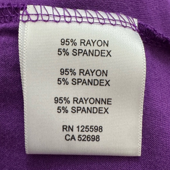 Ellen‎ Tracy Purple Drape Front Open Cardigan M/L USA Rayon Spandex - Picture 4 of 7